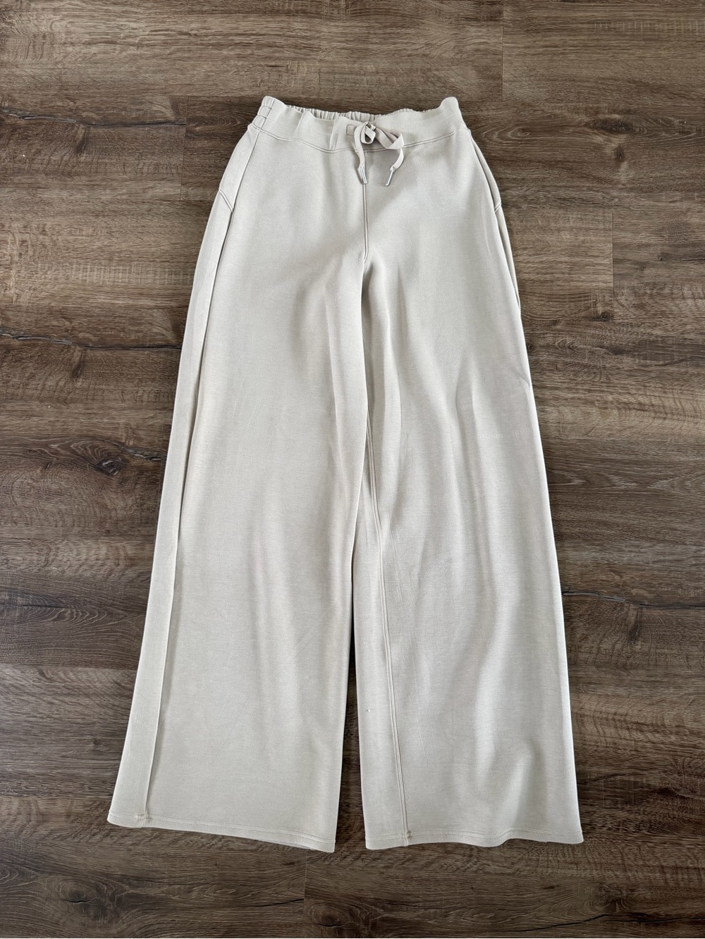 SPANX Wide Leg Drawstring Pants - Beige
